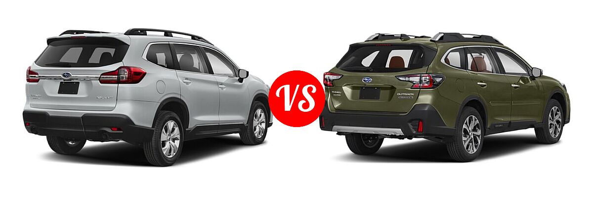 2022 Subaru Ascent SUV 8-Passenger vs. 2022 Subaru Outback SUV Touring XT - Rear Right Comparison