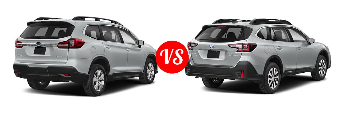 2022 Subaru Ascent SUV 8-Passenger vs. 2022 Subaru Outback SUV CVT - Rear Right Comparison