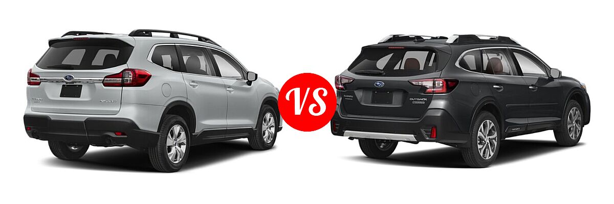 2022 Subaru Ascent SUV 8-Passenger vs. 2022 Subaru Outback SUV Touring - Rear Right Comparison