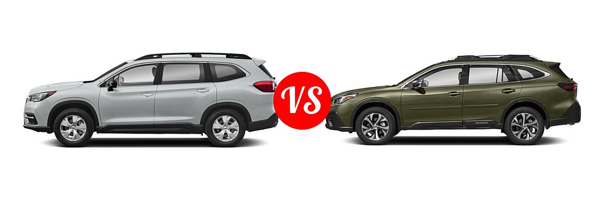 2022 Subaru Ascent SUV 8-Passenger vs. 2022 Subaru Outback SUV Touring XT - Side Comparison