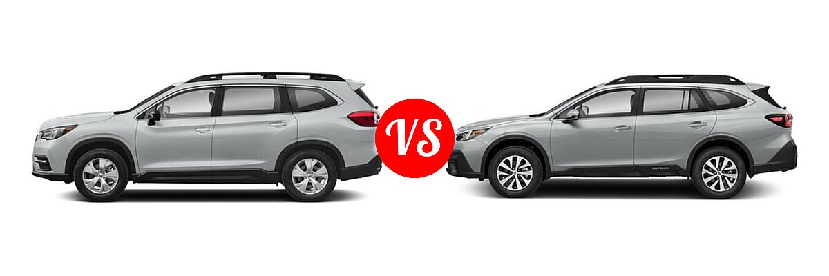 2022 Subaru Ascent SUV 8-Passenger vs. 2022 Subaru Outback SUV CVT - Side Comparison