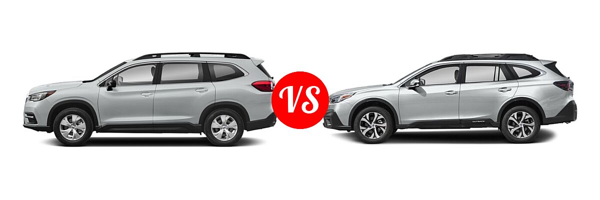 2022 Subaru Ascent SUV 8-Passenger vs. 2022 Subaru Outback SUV Limited - Side Comparison