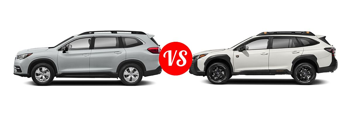 2022 Subaru Ascent SUV 8-Passenger vs. 2022 Subaru Outback SUV Wilderness - Side Comparison
