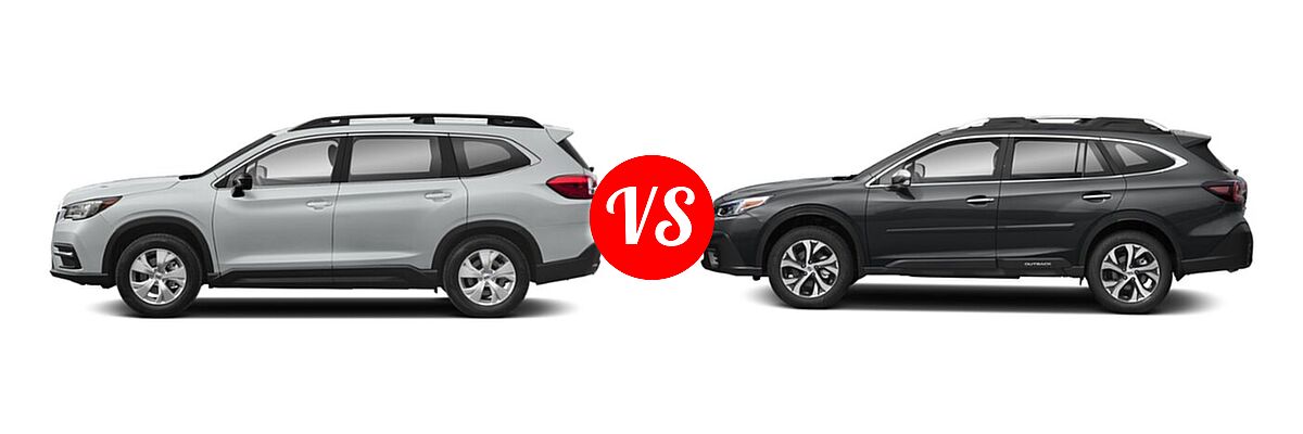 2022 Subaru Ascent SUV 8-Passenger vs. 2022 Subaru Outback SUV Touring - Side Comparison
