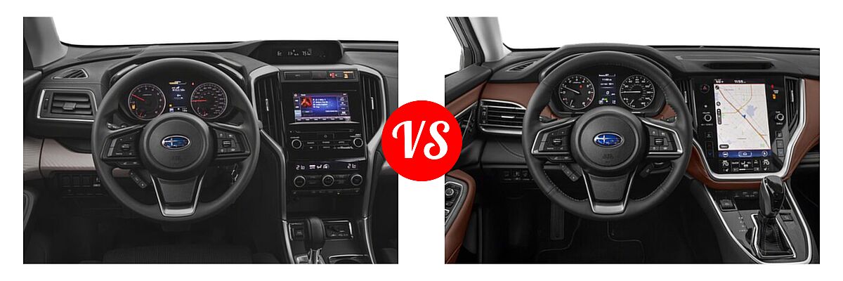 2022 Subaru Ascent SUV 8-Passenger vs. 2022 Subaru Outback SUV Touring XT - Dashboard Comparison