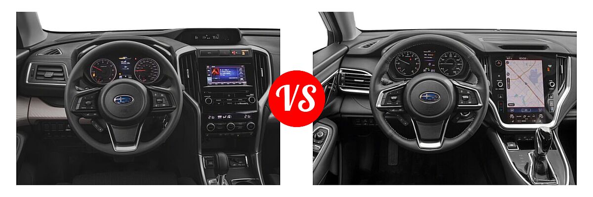 2022 Subaru Ascent SUV 8-Passenger vs. 2022 Subaru Outback SUV Limited - Dashboard Comparison