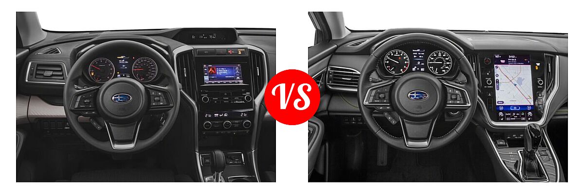 2022 Subaru Ascent SUV 8-Passenger vs. 2022 Subaru Outback SUV Onyx Edition XT - Dashboard Comparison