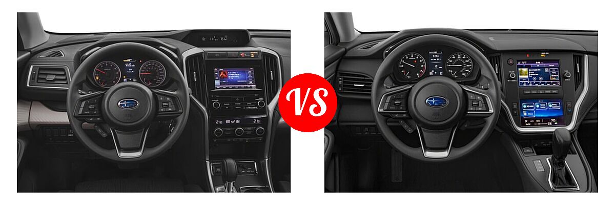 2022 Subaru Ascent SUV 8-Passenger vs. 2022 Subaru Outback SUV Limited XT - Dashboard Comparison