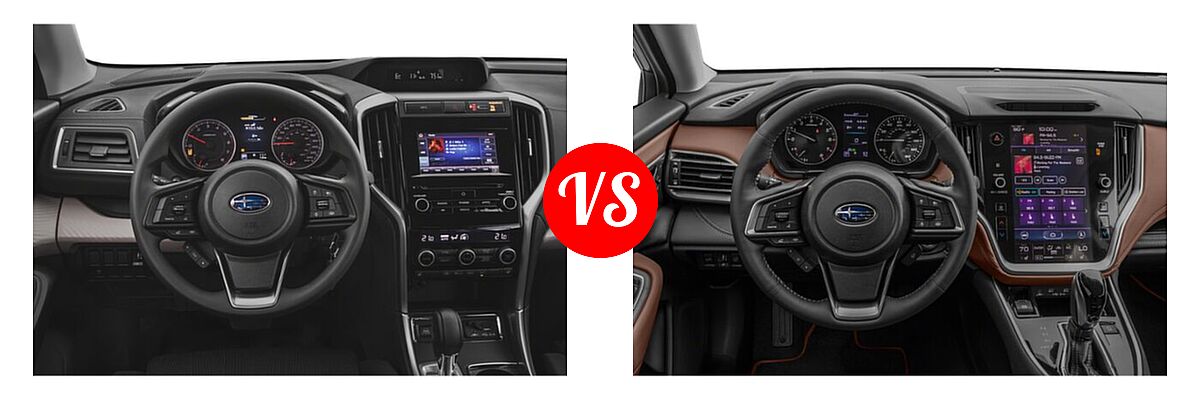 2022 Subaru Ascent SUV 8-Passenger vs. 2022 Subaru Outback SUV Touring - Dashboard Comparison