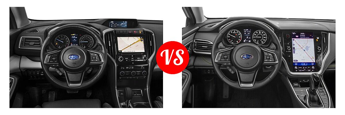 2022 Subaru Ascent SUV Premium vs. 2022 Subaru Outback SUV Onyx Edition XT - Dashboard Comparison