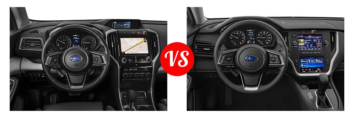 2022 Subaru Ascent SUV Premium vs. 2022 Subaru Outback SUV Limited XT - Dashboard Comparison