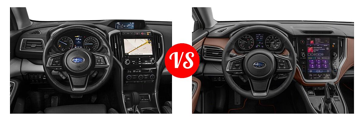 2022 Subaru Ascent SUV Premium vs. 2022 Subaru Outback SUV Touring - Dashboard Comparison