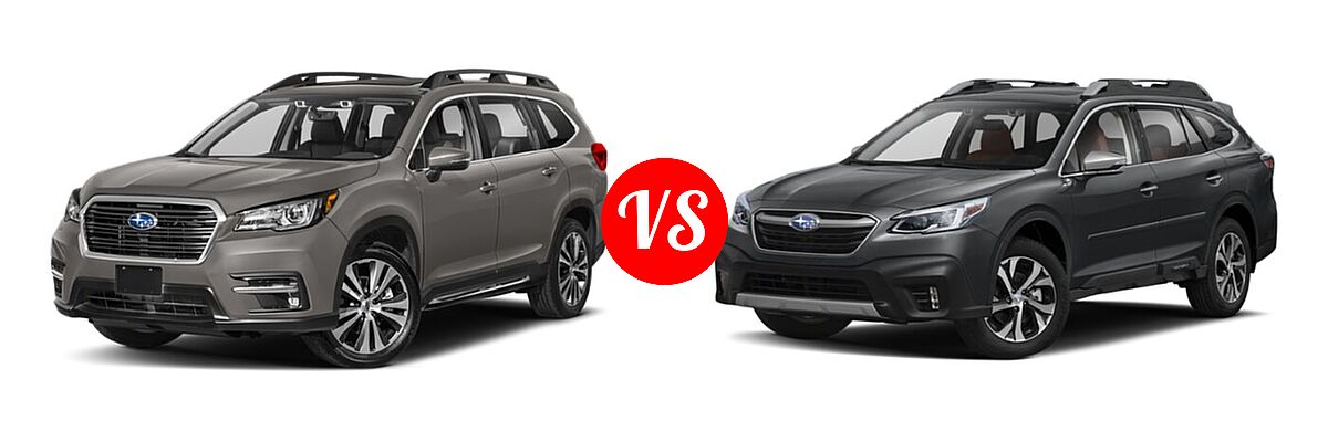 2022 Subaru Ascent SUV Premium vs. 2022 Subaru Outback SUV Touring - Front Left Comparison