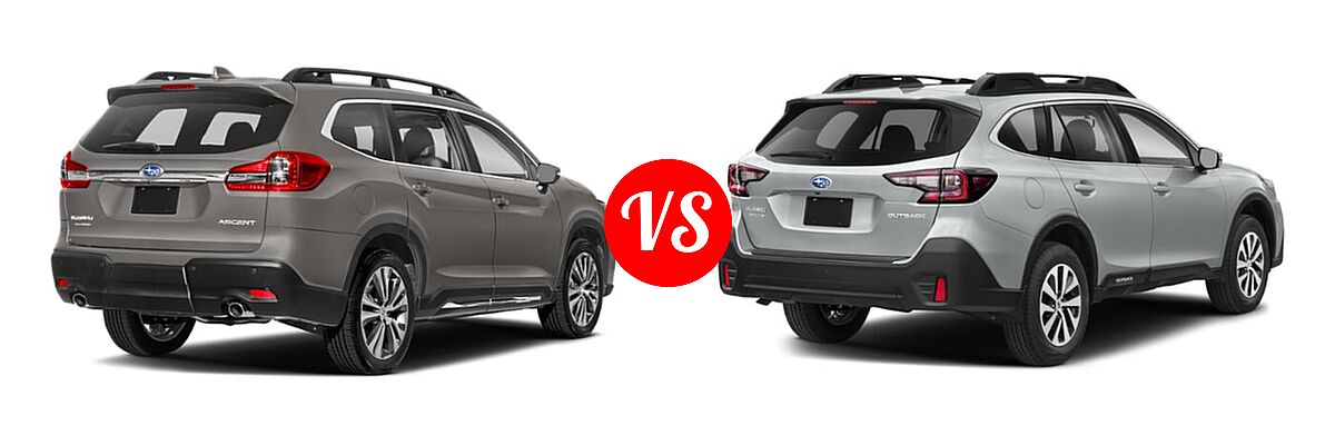2022 Subaru Ascent SUV Premium vs. 2022 Subaru Outback SUV CVT - Rear Right Comparison