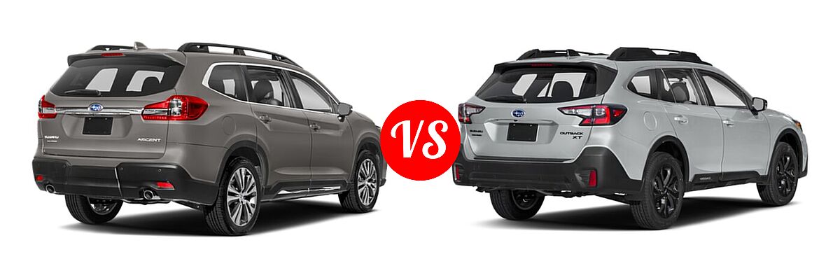 2022 Subaru Ascent SUV Premium vs. 2022 Subaru Outback SUV Onyx Edition XT - Rear Right Comparison