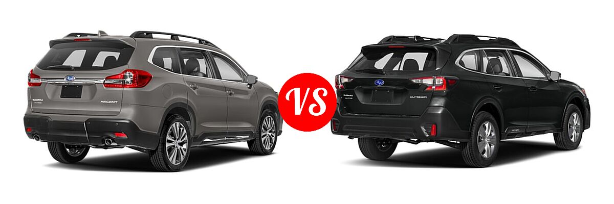 2022 Subaru Ascent SUV Premium vs. 2022 Subaru Outback SUV Limited XT - Rear Right Comparison
