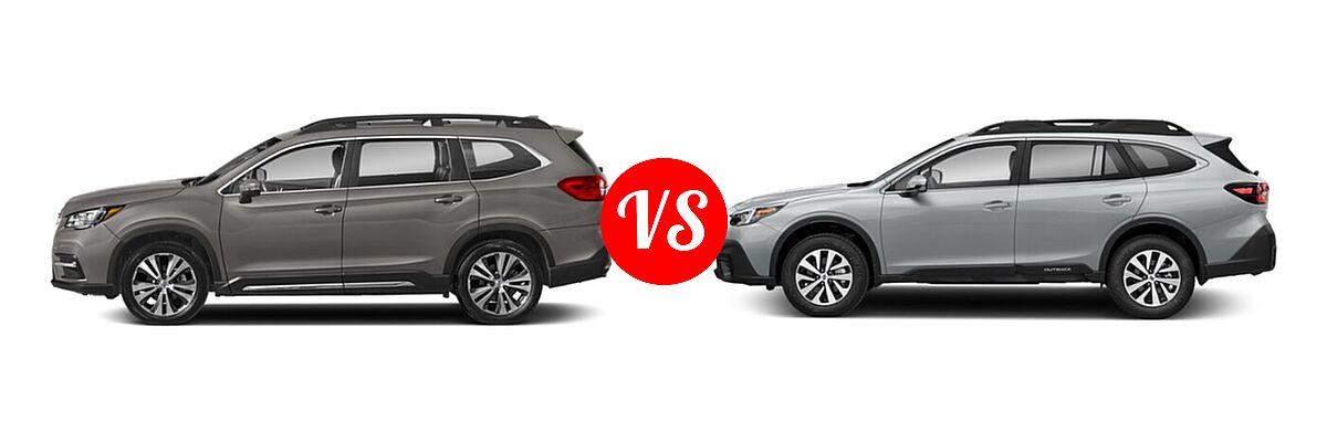 2022 Subaru Ascent SUV Premium vs. 2022 Subaru Outback SUV CVT - Side Comparison