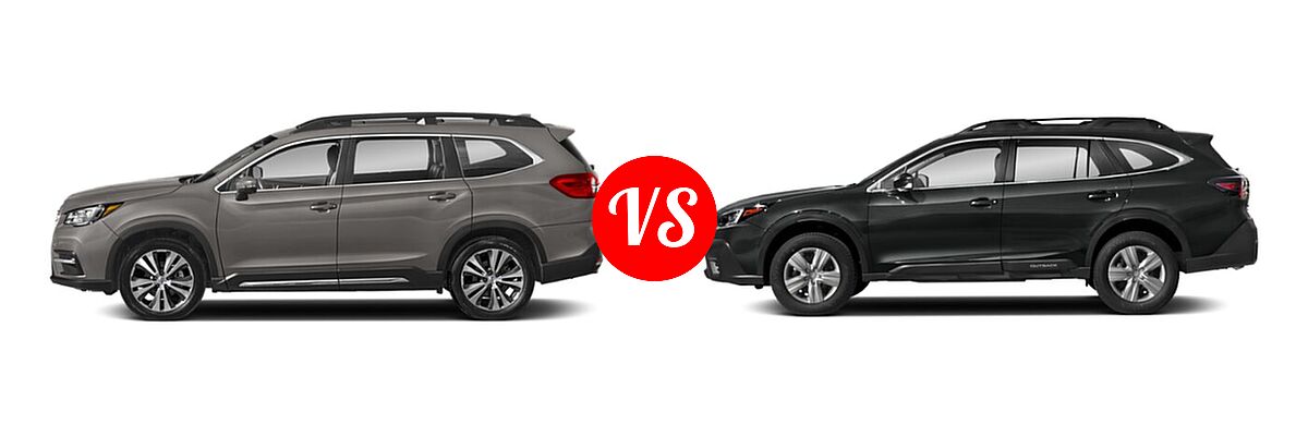 2022 Subaru Ascent SUV Premium vs. 2022 Subaru Outback SUV Limited XT - Side Comparison