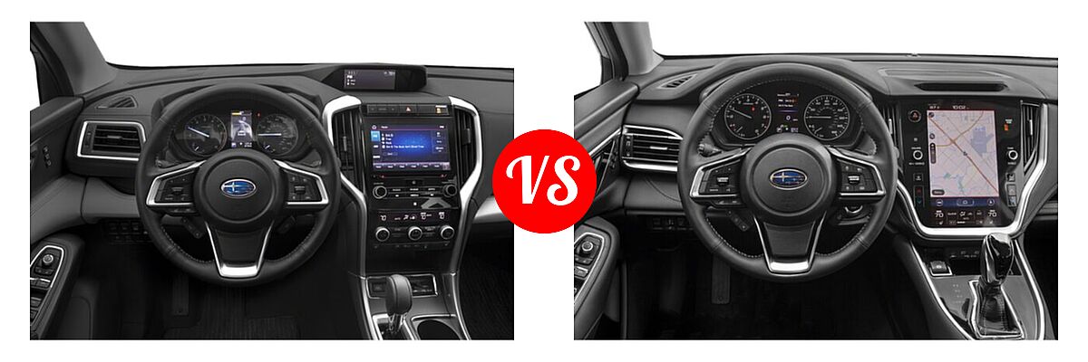 2022 Subaru Ascent SUV Limited vs. 2022 Subaru Outback SUV Limited - Dashboard Comparison