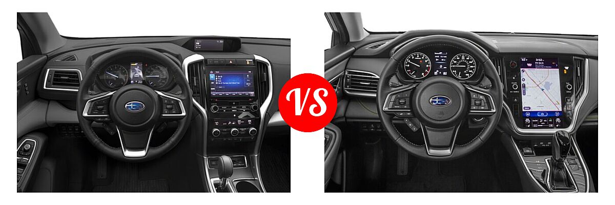 2022 Subaru Ascent SUV Limited vs. 2022 Subaru Outback SUV Onyx Edition XT - Dashboard Comparison