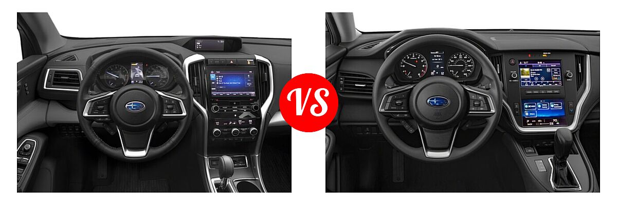 2022 Subaru Ascent SUV Limited vs. 2022 Subaru Outback SUV Limited XT - Dashboard Comparison