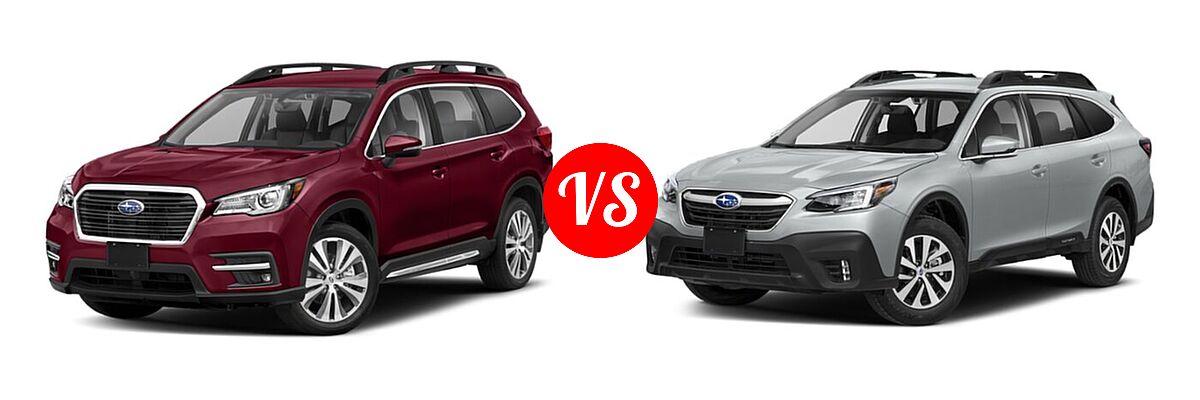 2022 Subaru Ascent SUV Limited vs. 2022 Subaru Outback SUV Premium - Front Left Comparison
