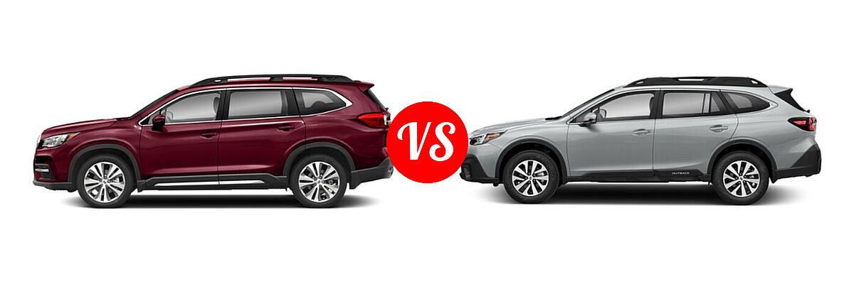2022 Subaru Ascent SUV Limited vs. 2022 Subaru Outback SUV Premium - Side Comparison