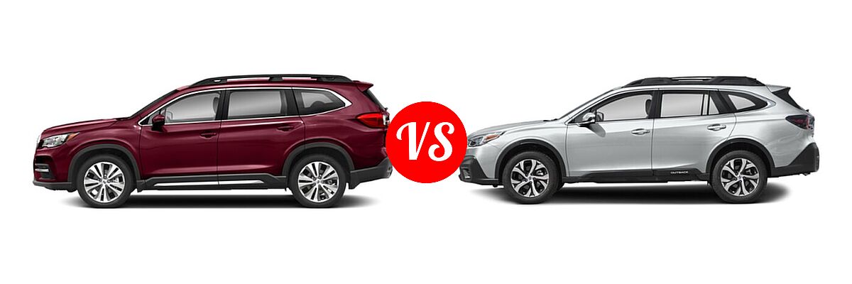 2022 Subaru Ascent SUV Limited vs. 2022 Subaru Outback SUV Limited - Side Comparison