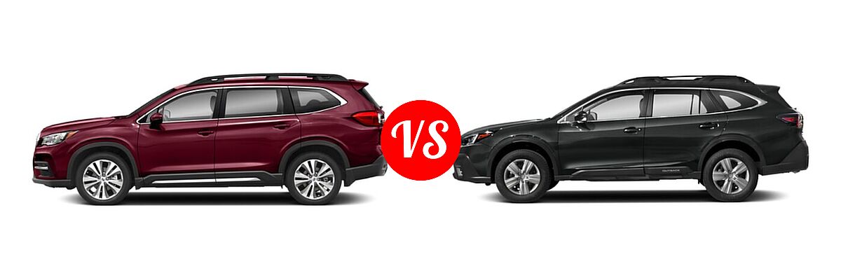 2022 Subaru Ascent SUV Limited vs. 2022 Subaru Outback SUV Limited XT - Side Comparison
