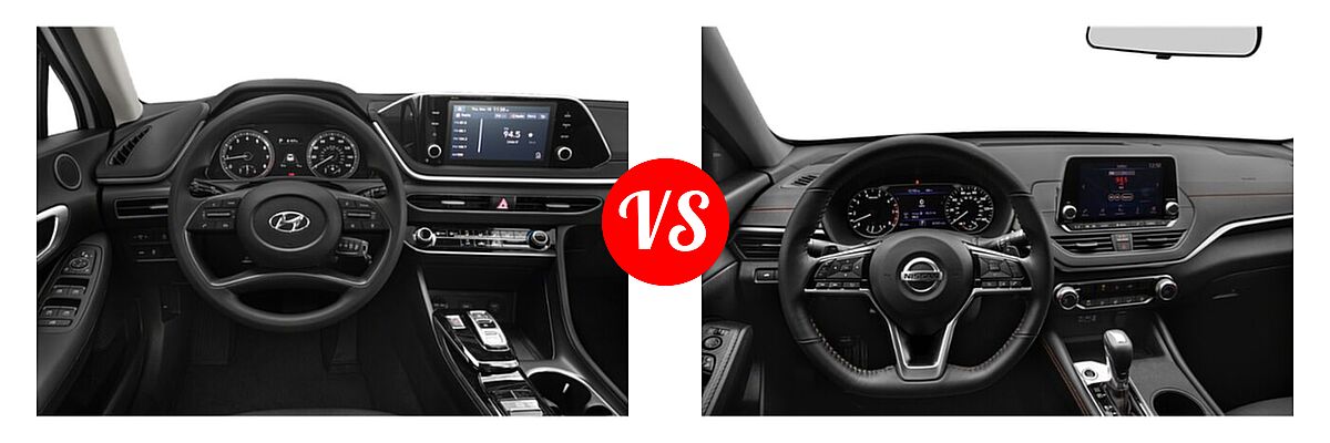 2022 Hyundai Sonata Sedan SE vs. 2022 Nissan Altima Sedan 2.0 SR / 2.5 SR - Dashboard Comparison