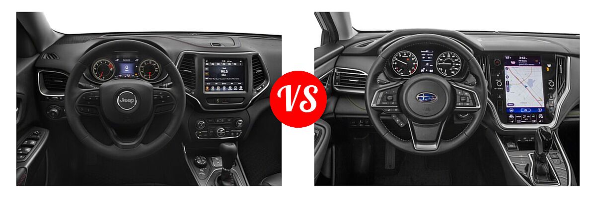 2022 Jeep Cherokee SUV Trailhawk vs. 2022 Subaru Outback SUV Onyx Edition XT - Dashboard Comparison