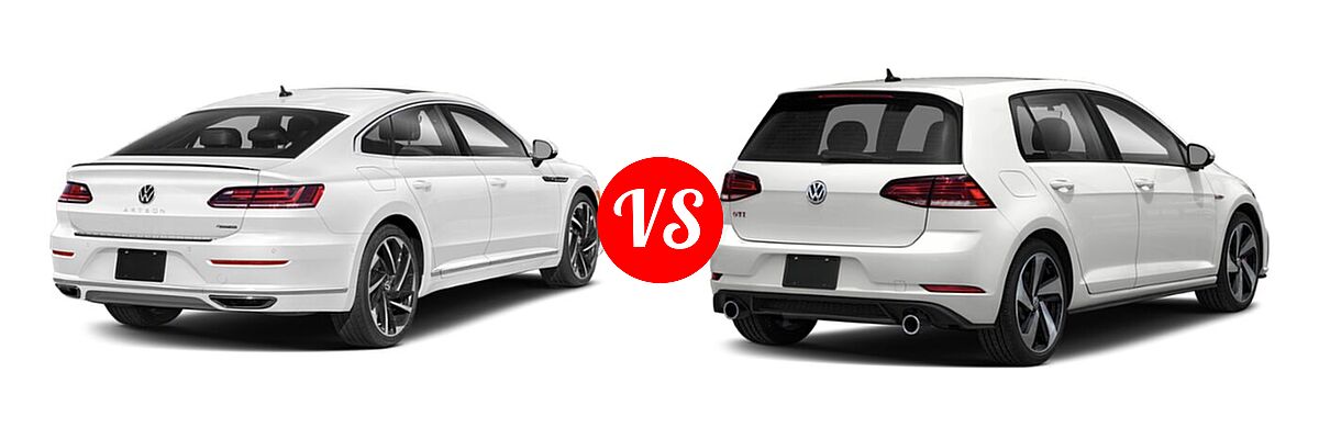 2021 Volkswagen Arteon Hatchback SEL Premium R-Line / SEL R-Line vs. 2021 Volkswagen Golf GTI Hatchback Autobahn / SE - Rear Right Comparison