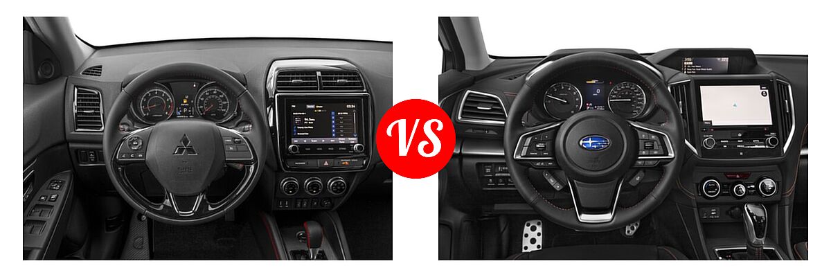 2021 Mitsubishi Outlander Sport SUV BE vs. 2021 Subaru Crosstrek SUV Limited - Dashboard Comparison