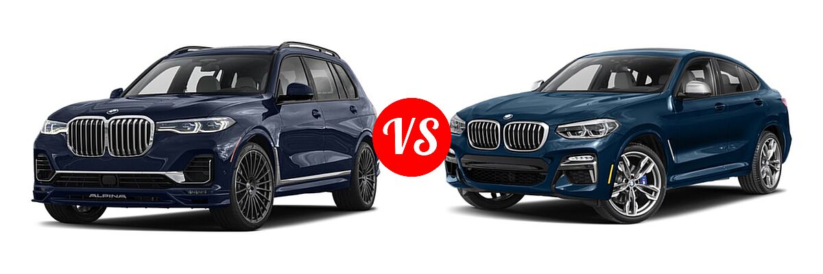 2021 BMW ALPINA XB7 SUV ALPINA XB7 vs. 2019 BMW X4 M40i SUV M40i - Front Left Comparison