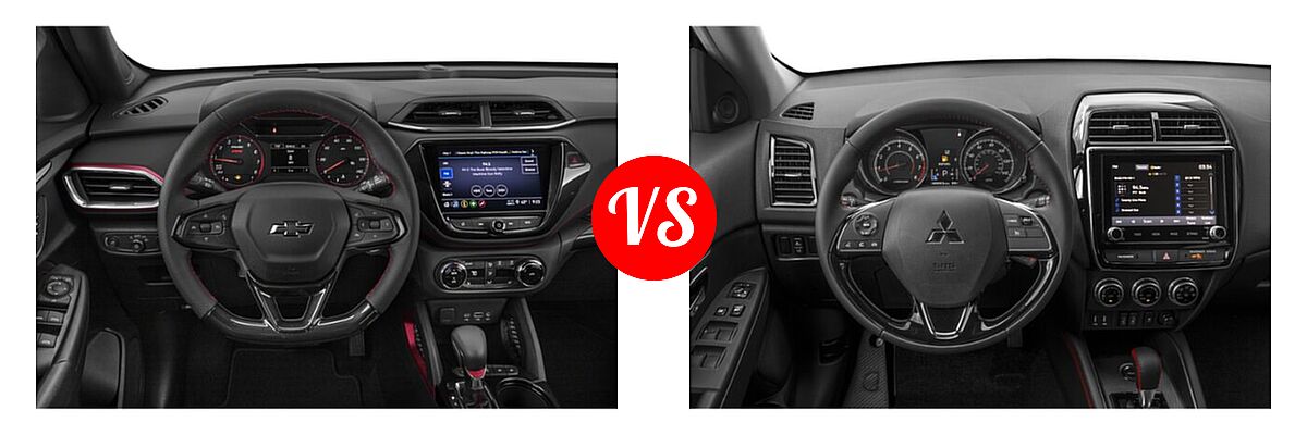 2021 Chevrolet Trailblazer SUV RS vs. 2021 Mitsubishi Outlander Sport SUV BE - Dashboard Comparison