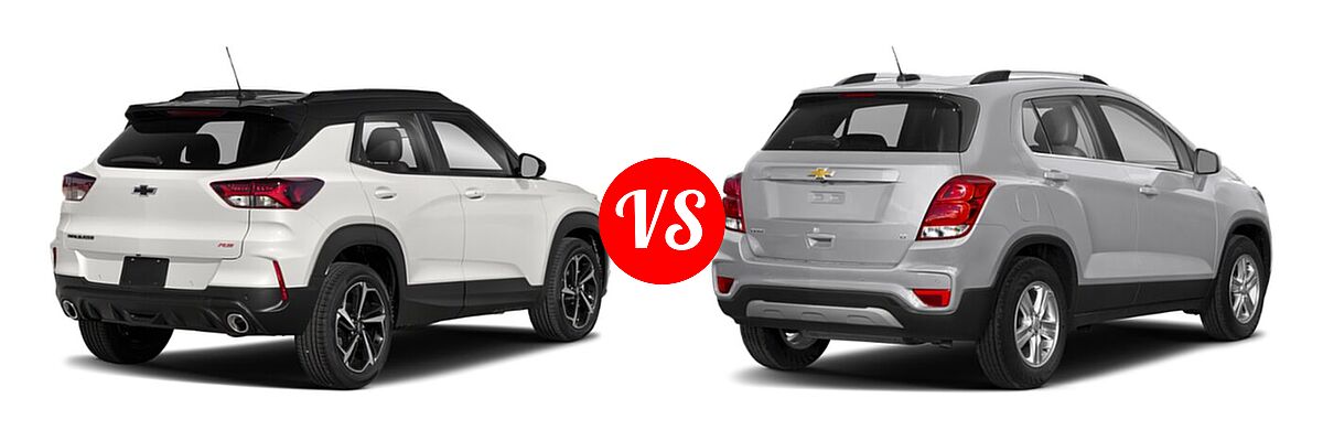2021 Chevrolet Trailblazer SUV RS vs. 2021 Chevrolet Trax SUV LT - Rear Right Comparison