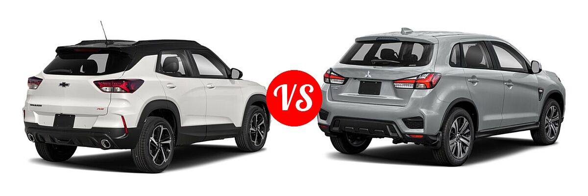 2021 Chevrolet Trailblazer SUV RS vs. 2021 Mitsubishi Outlander Sport SUV S - Rear Right Comparison