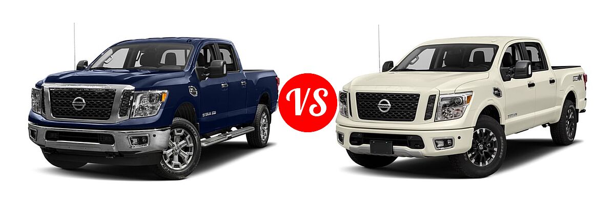 2017 Nissan Titan XD Pickup Diesel SV vs. 2017 Nissan Titan Pickup PRO-4X - Front Left Comparison