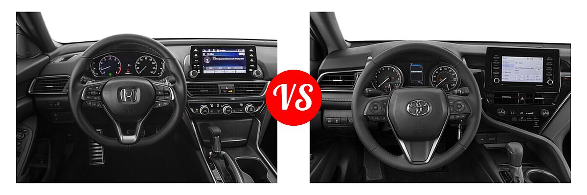 2021 Honda Accord Sedan Sport vs. 2021 Toyota Camry Sedan SE - Dashboard Comparison