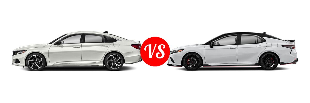 2021 Honda Accord Sedan Sport vs. 2021 Toyota Camry Sedan TRD V6 - Side Comparison