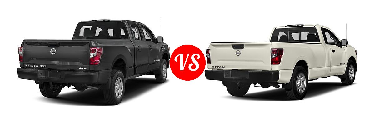 2017 Nissan Titan XD Pickup S vs. 2017 Nissan Titan Pickup S / SV - Rear Right Comparison