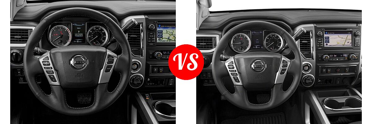 2017 Nissan Titan XD Pickup Diesel PRO-4X vs. 2017 Nissan Titan Pickup PRO-4X - Dashboard Comparison