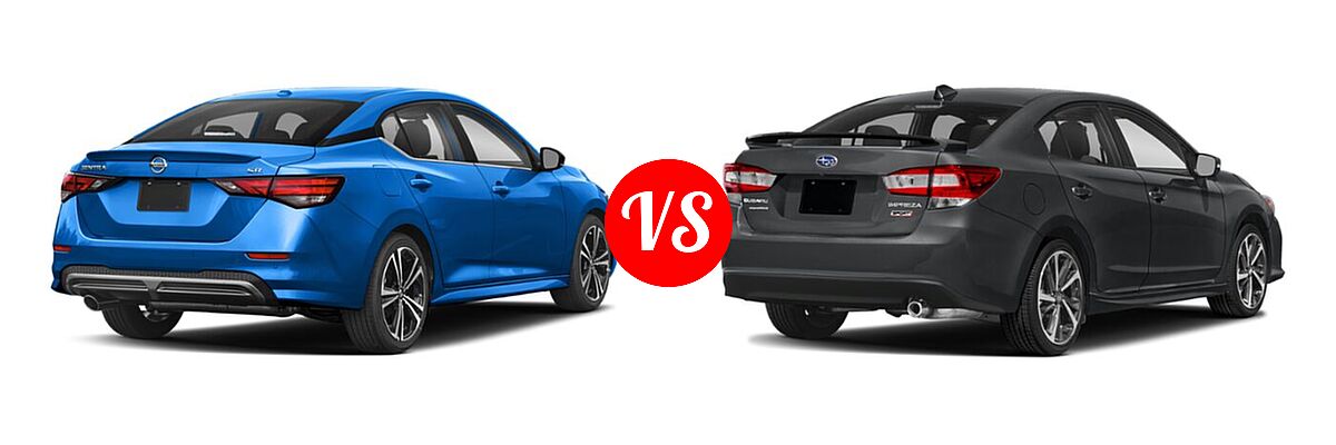 2022 Nissan Sentra Sedan SR vs. 2022 Subaru Impreza Sedan Sport - Rear Right Comparison
