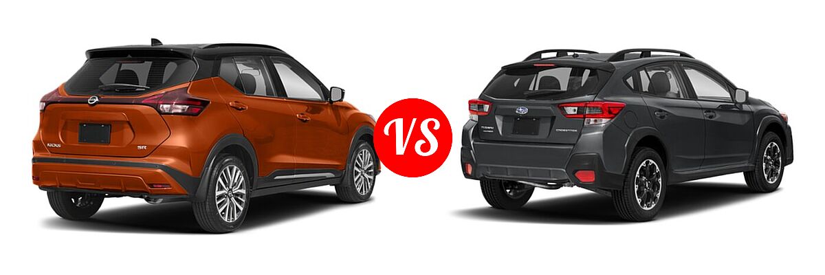 2021 Nissan Kicks SUV SR vs. 2021 Subaru Crosstrek SUV CVT / Manual - Rear Right Comparison
