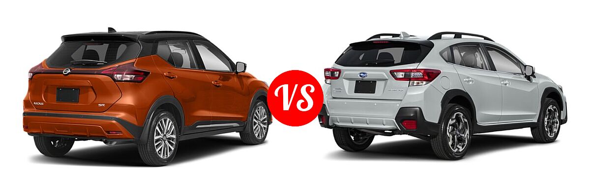 2021 Nissan Kicks SUV SR vs. 2021 Subaru Crosstrek SUV Limited - Rear Right Comparison