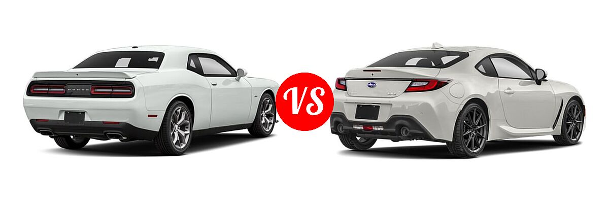 2022 Dodge Challenger Coupe GT / R/T vs. 2022 Subaru BRZ Coupe Limited - Rear Right Comparison