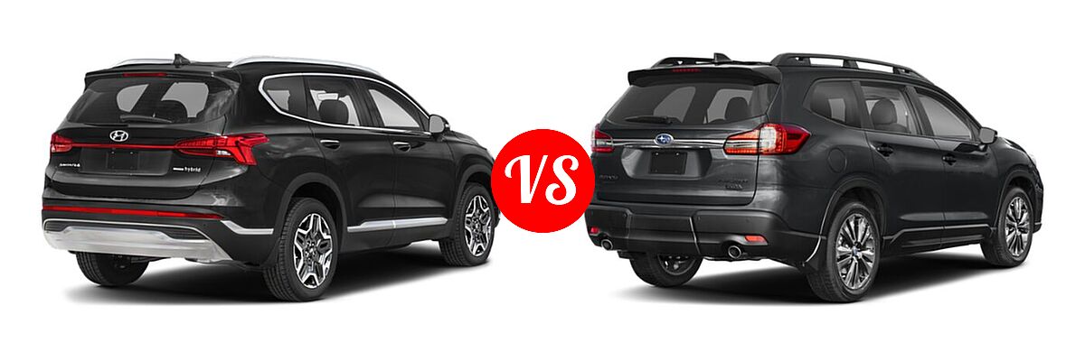 2022 Hyundai Santa Fe SUV Hybrid SEL Premium vs. 2022 Subaru Ascent SUV Onyx Edition - Rear Right Comparison