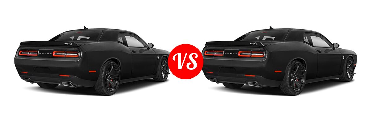 2022 Dodge Challenger Coupe R/T Scat Pack vs. 2022 Dodge Challenger Scat Pack Widebody Coupe R/T Scat Pack Widebody - Rear Right Comparison
