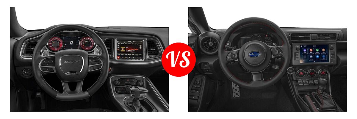 2022 Dodge Challenger Coupe R/T Scat Pack vs. 2022 Subaru BRZ Coupe Premium - Dashboard Comparison