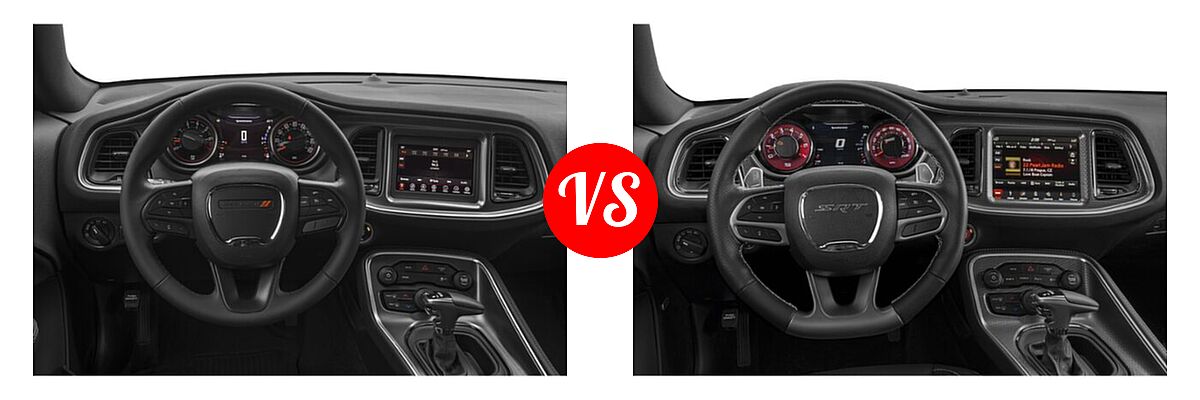2022 Dodge Challenger vs. 2022 Dodge Challenger Scat Pack Widebody - Dashboard Comparison